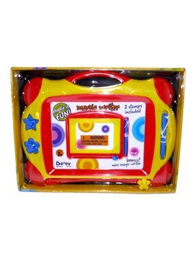 Boley Magic Writer 13 x 9" toy drawing tablet with Mini Writer red & yellow New